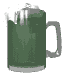 Beer mug with dripping suds