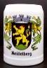 Heidelburg stein with handle in rear; matt finish